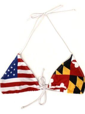 NWT USA/Maryland flag bikini top